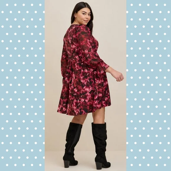 Torrid Mini Studio Knit Babydoll Dress - Picture 2 of 8